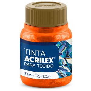 Tinta para Tecido Metálica 37ml - Laranja 517 Acrilex