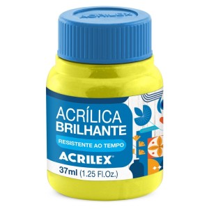 Tinta Acrílica Brilhante 37ml - Amarelo Limão 504 Acrilex
