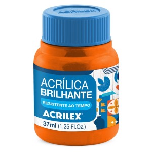 Tinta Acrílica Brilhante 37ml - Laranja 517 Acrilex