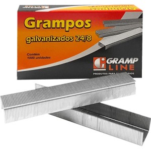 Grampo 24/8 Galvanizado c/1000 Gramp Line
