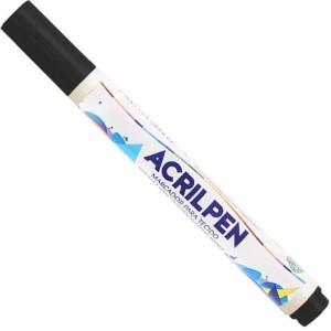 Caneta para Tecido Acrilpen - Preta Acrilex