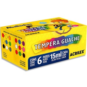 Tempera Guache 6 Cores Acrilex