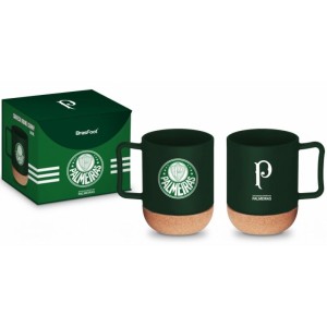Caneca de Vidro Cork 350ml - Palmeiras Brasfoot