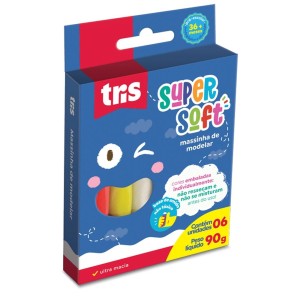 Massa de Modelar 6 Cores Supersoft Tris