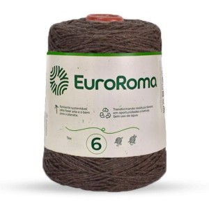 Barbante N.6 1100 - Marrom 600g EuroRoma