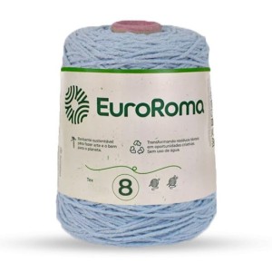Barbante N.8 900 - Azul Bebê 600g EuroRoma