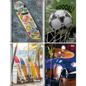 Caderno 16 Matérias Zoom+ Masculino 256 Folhas Tilibra