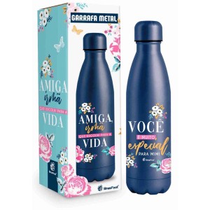 Garrafa Térmica Metal 500ml - Amiga Irmã Brasfoot