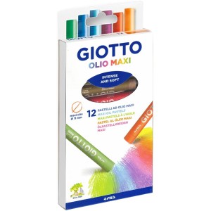 Giz Pastel Oleoso 12 Cores Olio Maxi Giotto