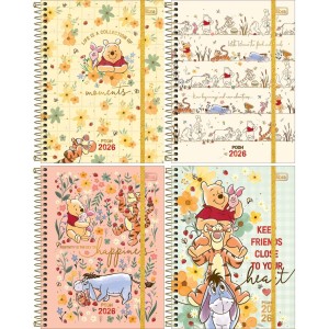 Planner 2026 Ursinho Pooh 80 Folhas Tilibra