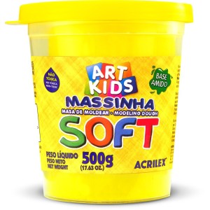 Massa de Modelar 500g - Amarelo Limão Acrilex