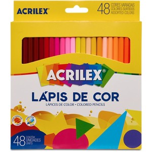 Lápis de Cor 48 Cores Hexagonal Acrilex