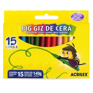Big Giz de Cera 15 Cores Acrilex