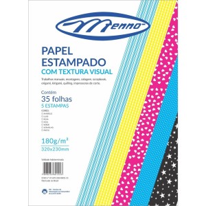 Bloco Textura Visual 180g 35 Folhas Menno
