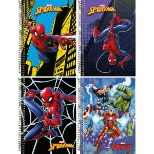 Caderno 1 Matéria Spider-Man e Avengers 80 Folhas Culturama