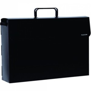 Maleta Arquivo Slim Black com 6 Pastas Suspensas MAS6EF-PR Plascony