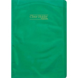 Pasta Catálogo Ofício com 20 Envelopes Clear Holder - Verde 120OFCH-VD Plascony