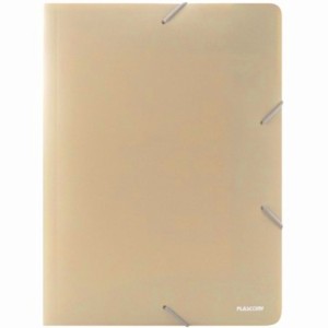 Pasta com Elástico A4 Terroso Bege A02T-BG Plascony