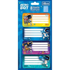Etiqueta Adesiva Escolar - Astro Bot c/8 Tilibra