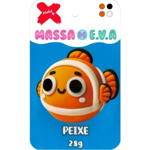 Massinha de EVA 4 Cores 28g - Peixe Make+