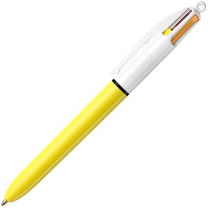 Caneta Esferográfica 4 Cores Fashion Amarelo Solar Bic