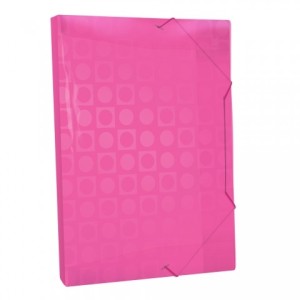 Pasta com Elástico 20mm Decorada Rosa 302RS DAC