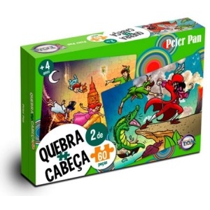 Quebra-Cabeça - Peter Pan 60 Peças 12155 Toia Brinquedos