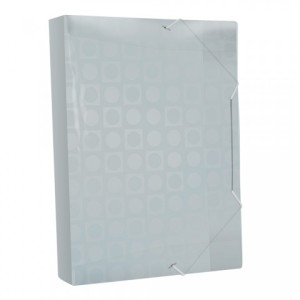 Pasta com Elástico 40mm Decorada Transparente 304TR DAC