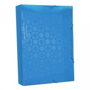 Pasta com Elástico 55mm Decorada Azul 305AZ DAC