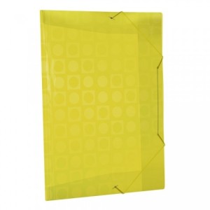 Pasta com Elástico Decorada Amarela 301AM DAC