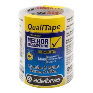 Fita Adesiva Transparente 24mm x 50m c/5 Adelbras